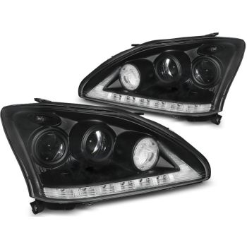 Фарове за LEXUS RX 330 / 350 03-08 TUBE LIGHT Черни