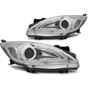 Фарове за MAZDA 3 09-10.13 TUBE LIGHT хром