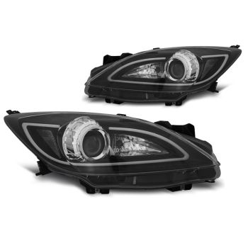 Фарове за MAZDA 3 09-10.13 TUBE LIGHT Черни