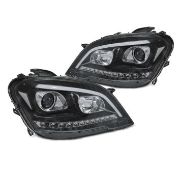 Фарове  TUBE LIGHT Черни SEQ за MERCEDES W164 ML M-KLASA 09-11