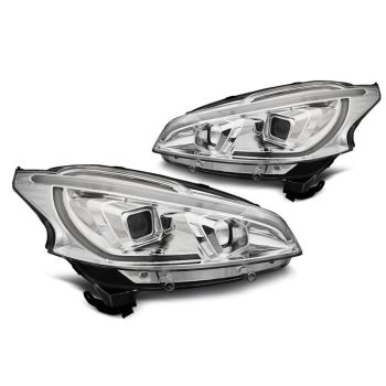 Фарове за PEUGEOT 208 4.12-06.15 TUBE LIGHT хром