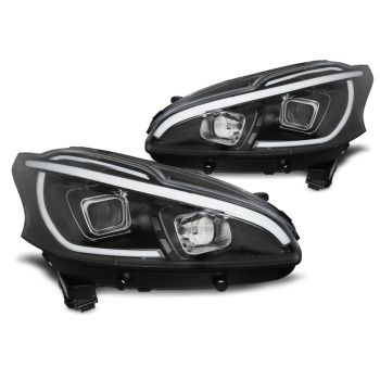 Фарове за PEUGEOT 208 4.12-06.15 TUBE LIGHT Черни