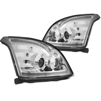 Фарове за TOYOTA LAND CRUISER 120 03-09 TUBE LIGHT SEQ LED хром