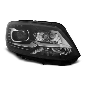 Фарове  TRUE DRL Черни за VW TOURAN II 08.10-15