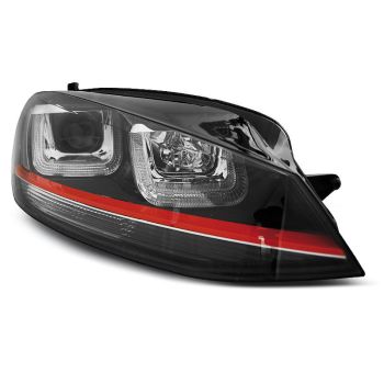 Фарове  U-LED LIGHT Черни с  LINE  за VW GOLF 7 12-17 