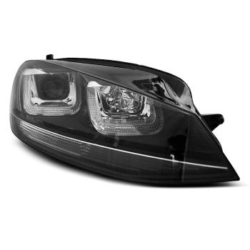 Фарове  U-LED LIGHT Черни с Черни LINE за VW GOLF 7 11.12-17 