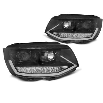 Фарове  TUBE LIGHT DRL Черни хром SEQ за VW T6 15-19