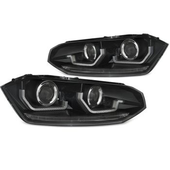 Фарове за VW POLO VI 2G 17-21 SEQ LED Черни