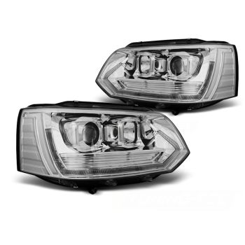 Фарове  TUBE LIGHT T6 LOOK хром за VW T5 2010-2015