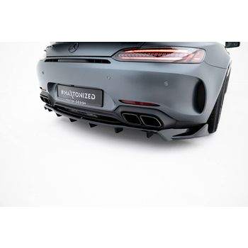 Добавка за задна броня (с вертикални ребра) Mercedes-AMG GT C C190 Facelift