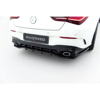 Добавка за задна броня (с вертикални ребра) Mercedes-AMG CLA 35 / 45 Coupe / Shooting Brake C118 Facelift / X118 Facelift
