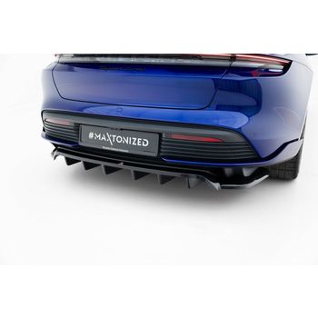 Добавка за задна броня (с вертикални ребра) Porsche Taycan Turbo S Mk1