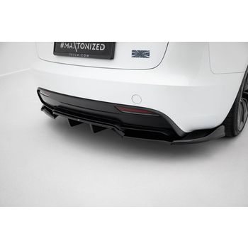 Добавка за задна броня (с вертикални ребра) V.1 Tesla Model 3 Performance Mk1 Facelift