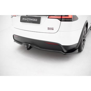 Добавка за задна броня (с вертикални ребра) V.2 Tesla Model X Mk1 Facelift