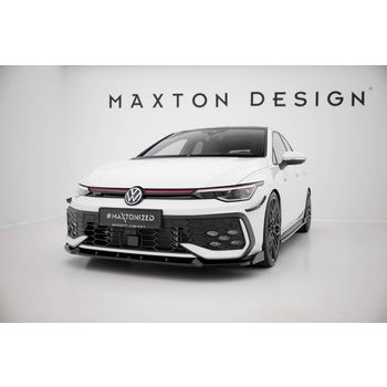 Добавка за предна броня V.2 + "крилца" Volkswagen Golf GTI / GTE / R-Line Mk8 Facelift