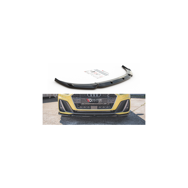 Добавка за предна броня/лип спойлер  V.3 Audi A1 S-Line GB - Maxton Design