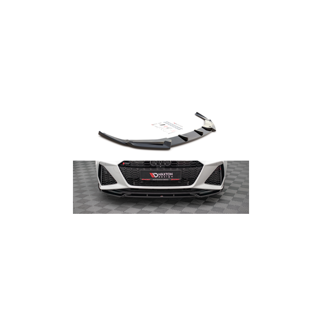Добавка за предна броня/лип спойлер  V.1 Audi RS6 C8 / RS7 C8 - Maxton Design