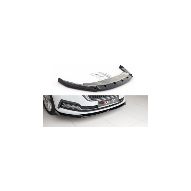 Добавка за предна броня/лип спойлер  V.1 Skoda Octavia Mk4 - Maxton Design