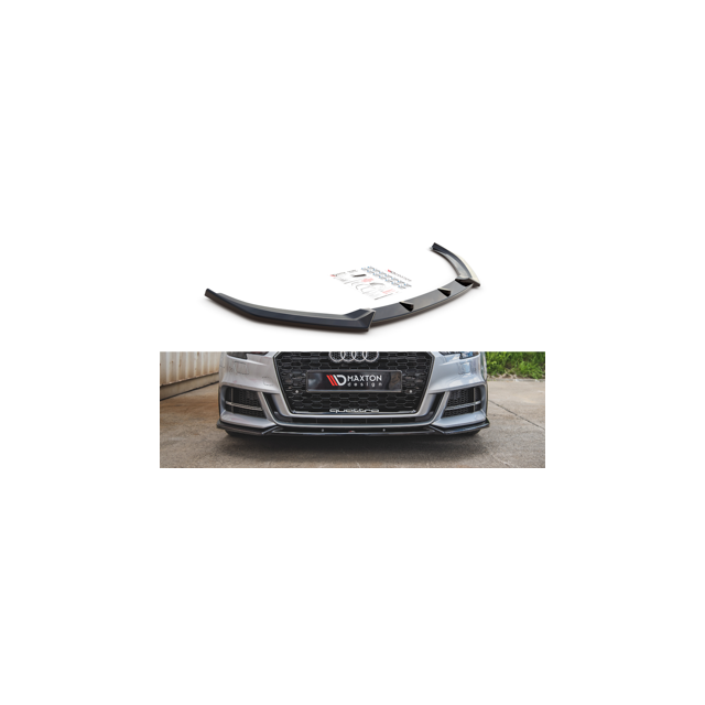 Добавка за предна броня/лип спойлер  V.3 Audi S3 / A3 S-Line 8V FL седан - Maxton Design