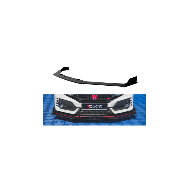 Добавка за предна броня/лип спойлер Honda Civic X Type-R - Maxton Design