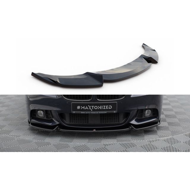 Добавка за предна броня/лип спойлер  V.3 за BMW 5 F10/F11 M-Pack - Maxton Design