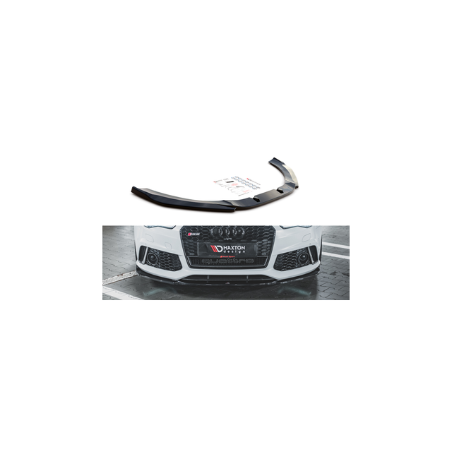 Добавка за предна броня/лип спойлер  V.3 Audi RS6 C7 - Maxton Design