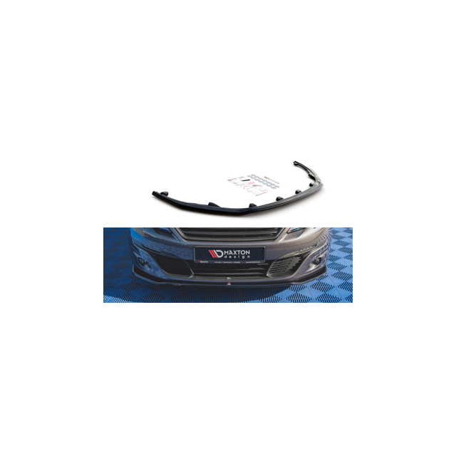 Добавка за предна броня/лип спойлер  V.1 Peugeot 308 Mk2 Лифтинг - Maxton Design