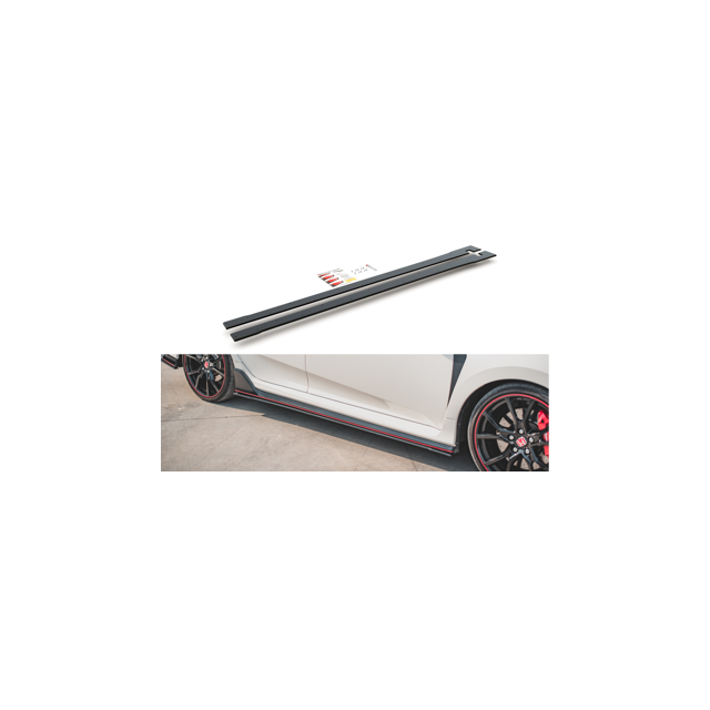 Добавки за прагове  V.2 Honda Civic X Type-R - Maxton Design