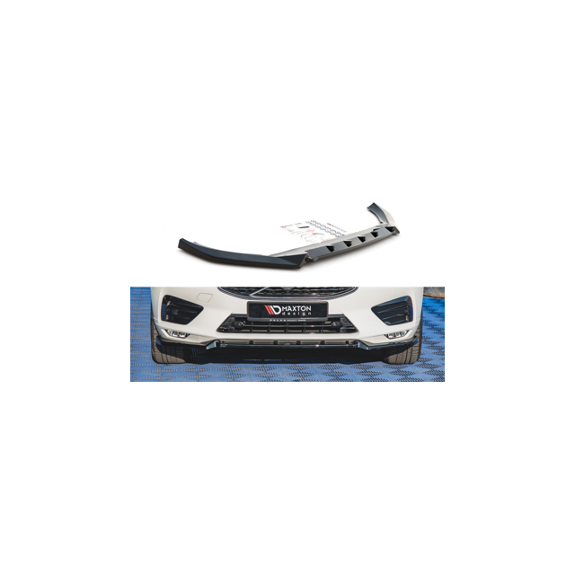 Добавка за предна броня/лип спойлер  V.2 Volvo XC60 Mk2 R-Design - Maxton Design