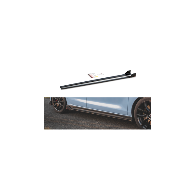 Добавки за прагове V.5 + Добавки Hyundai I30 N Mk3 / Mk3 FL Хечбек / Fastback - Maxton Design