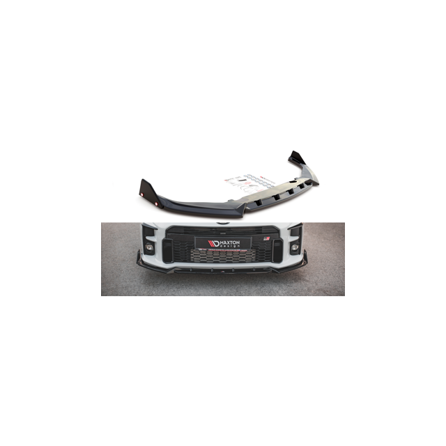 Добавка за предна броня/лип спойлер  V.2 + Добавки Toyota Gr Yaris Mk4 - Maxton Design