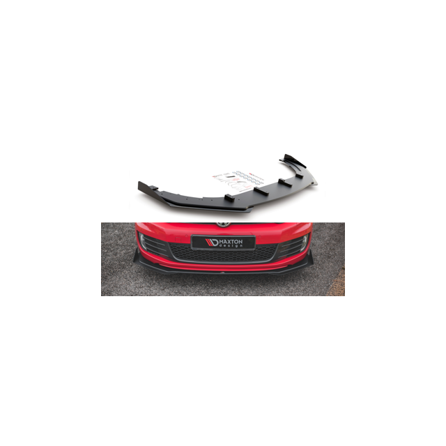 Добавка за предна броня/лип спойлер V.3 + Добавки Volkswagen Golf GTI Mk6 - Maxton Design