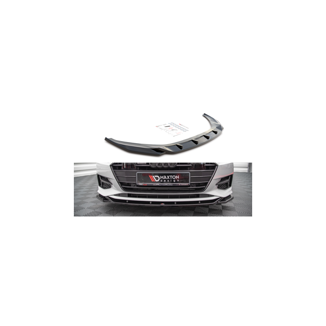 Добавка за предна броня/лип спойлер  V.1 Audi A7 C8 - Maxton Design