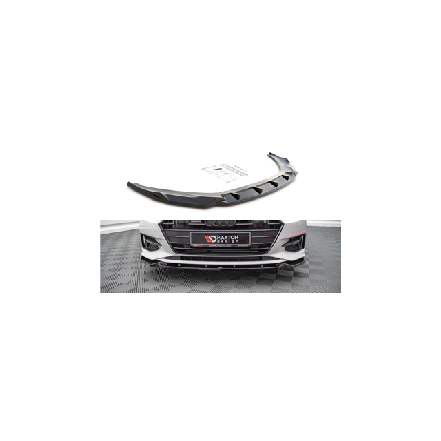 Добавка за предна броня/лип спойлер  V.2 Audi A7 C8 - Maxton Design