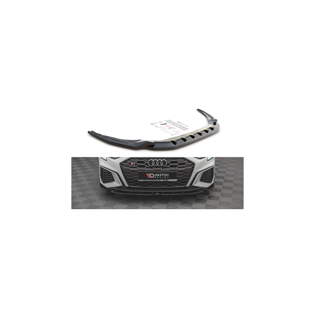 Добавка за предна броня/лип спойлер  V.2 Audi S3 / A3 S-Line 8y - Maxton Design