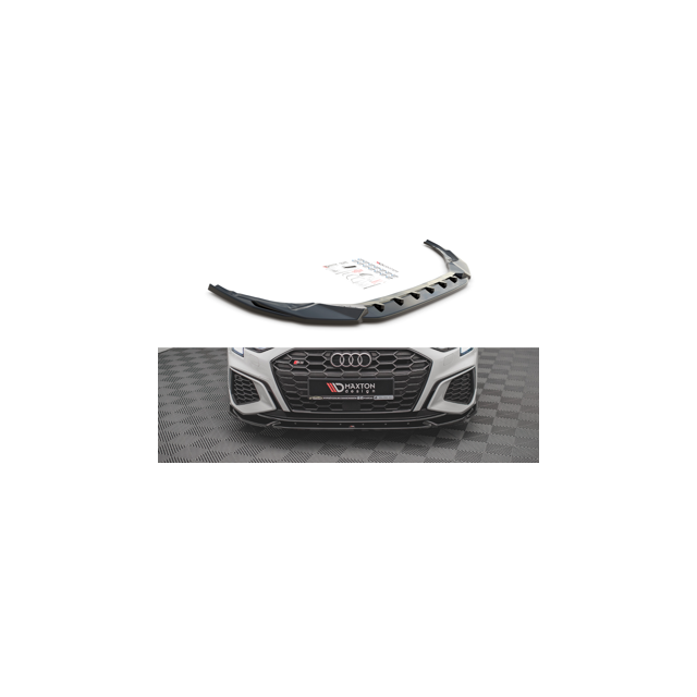 Добавка за предна броня/лип спойлер  V.3 Audi S3 / A3 S-Line 8y - Maxton Design