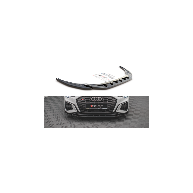 Добавка за предна броня/лип спойлер  V.4 Audi S3 / A3 S-Line 8y - Maxton Design