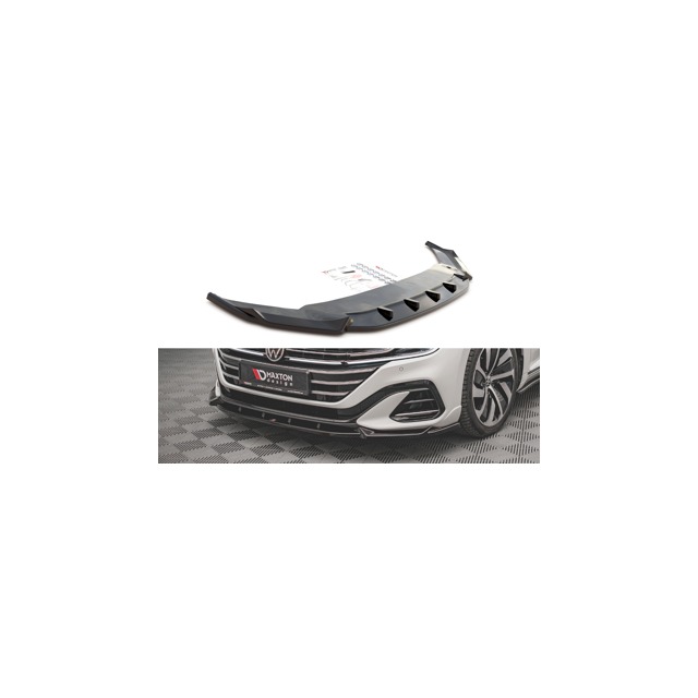 Добавка за предна броня/лип спойлер  V.1 Volkswagen Arteon R-Line Facelift - Maxton Design