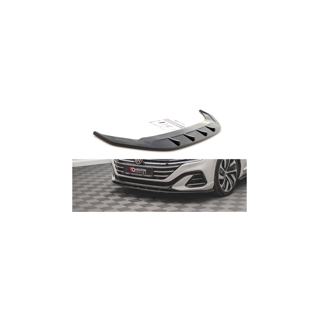 Добавка за предна броня/лип спойлер  V.2 Volkswagen Arteon R-Line Facelift - Maxton Design