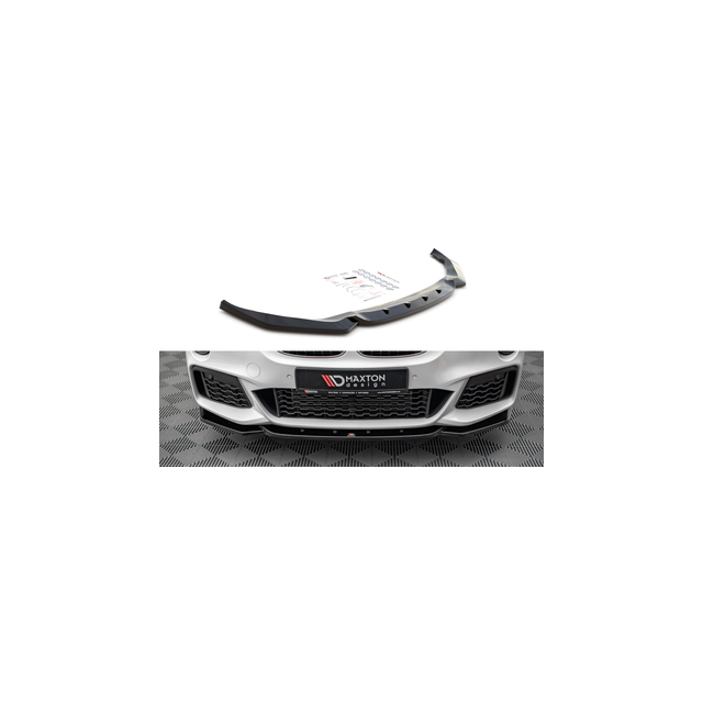 Добавка за предна броня/лип спойлер  V.1 BMW X1 M-Pack F48 - Maxton Design
