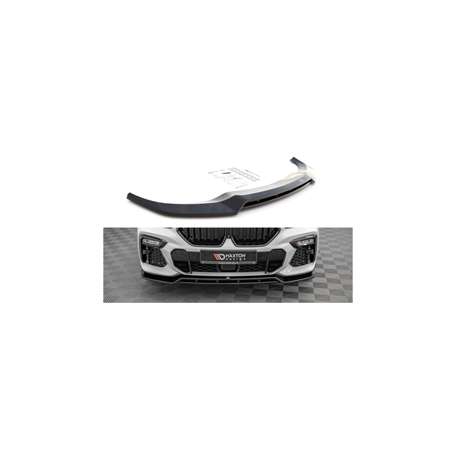 Добавка за предна броня/лип спойлер  V.2 BMW X6 M-Pack G06 - Maxton Design