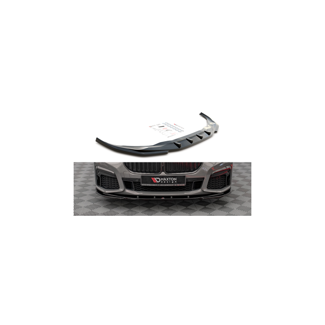 Добавка за предна броня/лип спойлер  V.1 BMW 7 G11 M-Pack Facelift - Maxton Design