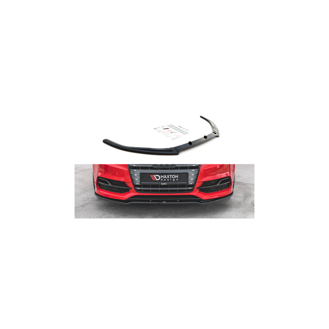 Добавка за предна броня/лип спойлер  V.2 Audi S3 / A3 S-Line 8V седан / Cabrio - Maxton Design