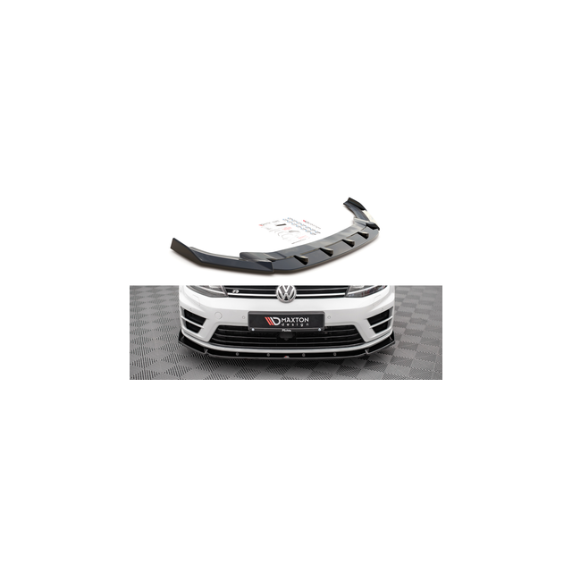 Добавка за предна броня/лип спойлер  V.4 Volkswagen Golf R Mk7 - Maxton Design