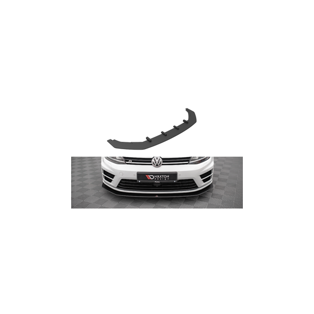 Добавка за предна броня/лип спойлер v.2 Volkswagen Golf R Mk7 - Maxton Design