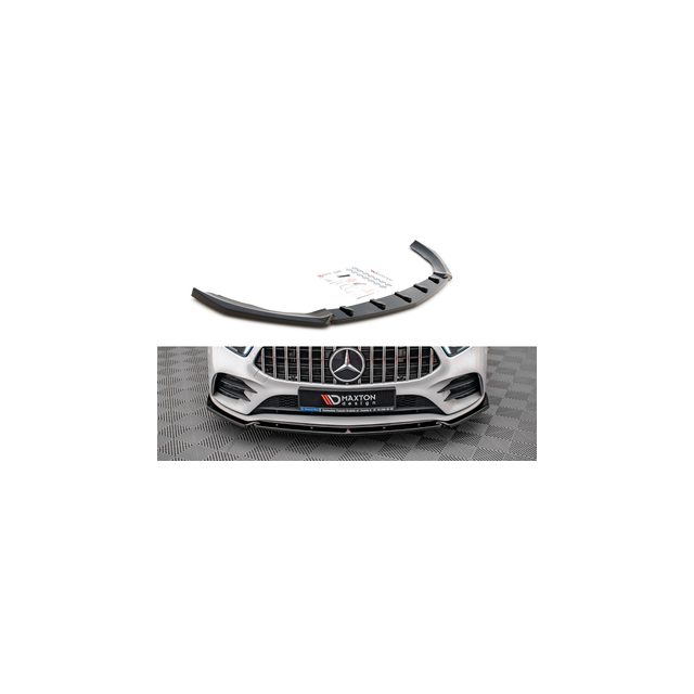 Добавка за предна броня/лип спойлер  V.4 Mercedes A35 AMG / AMG-Line W177 - Maxton Design