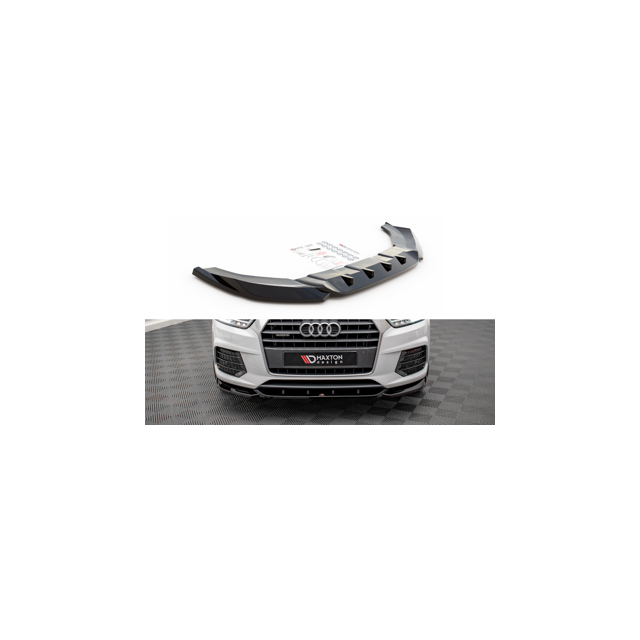 Добавка за предна броня/лип спойлер  V.1 Audi Q3 8U Facelift - Maxton Design