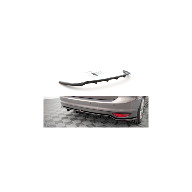 Централна Добавка за задна броня (с вертикални пръти) Ford C-Max Mk2 - Maxton Design