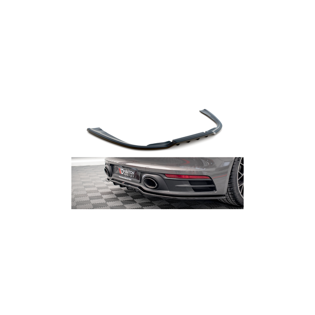 Централна Добавка за задна броня (с вертикални барове) Porsche 911 Carrera 4S 992 - Maxton Design