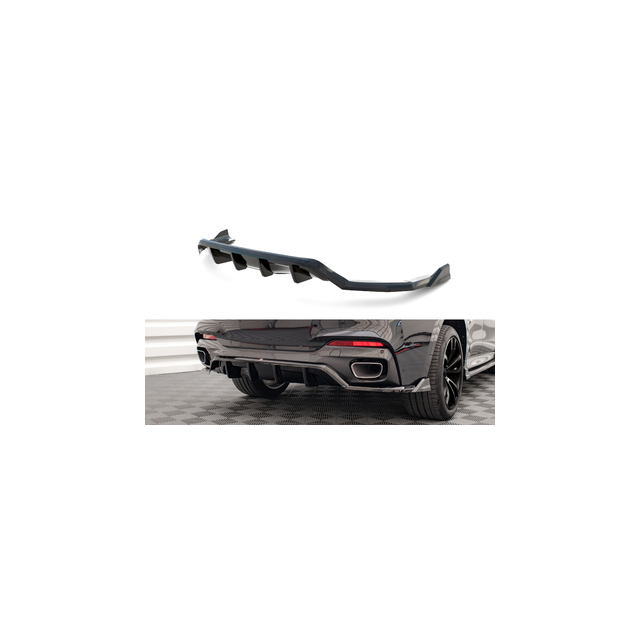 Централна Добавка за задна броня (с вертикални пръти) BMW X6 M-Pack F16 - Maxton Design